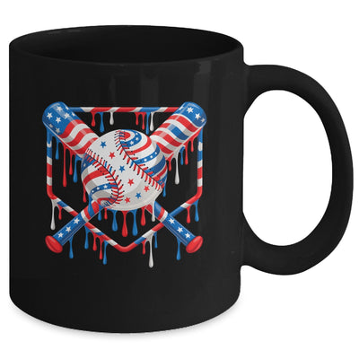 Baseball Drip American Flag Boys Girl Kids 4th Of July Mug | siriusteestore
