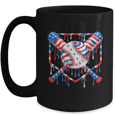 Baseball Drip American Flag Boys Girl Kids 4th Of July Mug | siriusteestore