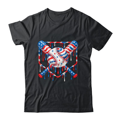 Baseball Drip American Flag Boys Girl Kids 4th Of July Shirt & Hoodie | siriusteestore