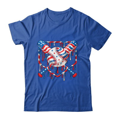 Baseball Drip American Flag Boys Girl Kids 4th Of July Shirt & Hoodie | siriusteestore