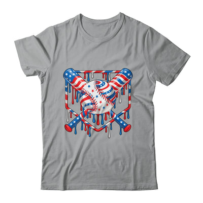 Baseball Drip American Flag Boys Girl Kids 4th Of July Shirt & Hoodie | siriusteestore