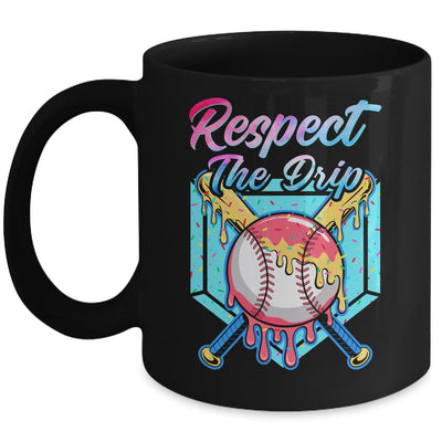 Baseball Drip Boys Home Plate Youth Sports Respect The Drip Mug | siriusteestore