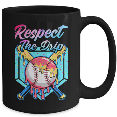 Baseball Drip Boys Home Plate Youth Sports Respect The Drip Mug | siriusteestore