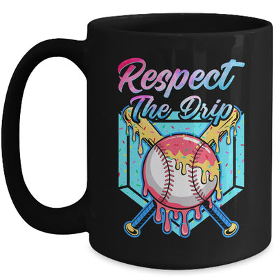 Baseball Drip Boys Home Plate Youth Sports Respect The Drip Mug | siriusteestore