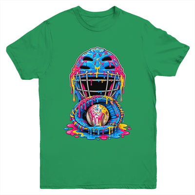 Baseball Drip Catcher Boys Ice Cream Kids Baseball Lovers Youth Shirt | siriusteestore