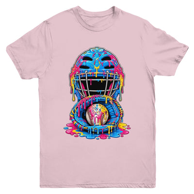Baseball Drip Catcher Boys Ice Cream Kids Baseball Lovers Youth Shirt | siriusteestore