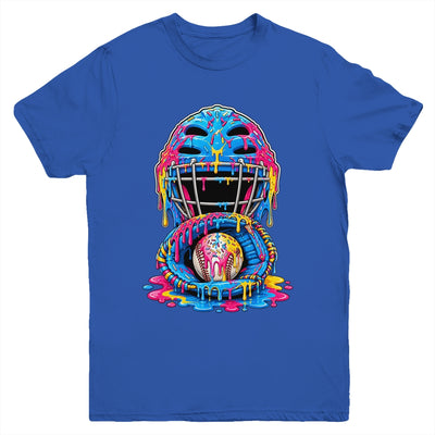 Baseball Drip Catcher Boys Ice Cream Kids Baseball Lovers Youth Shirt | siriusteestore