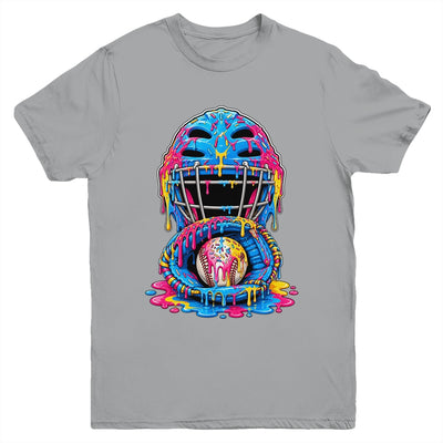 Baseball Drip Catcher Boys Ice Cream Kids Baseball Lovers Youth Shirt | siriusteestore
