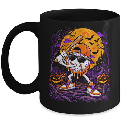 Baseball Drip For Boys Ice Cream Drip Baseball Halloween Mug | siriusteestore
