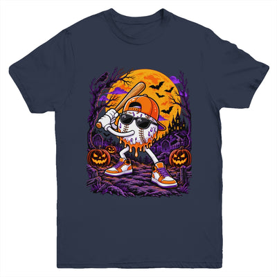 Baseball Drip For Boys Ice Cream Drip Baseball Halloween Youth Shirt | siriusteestore