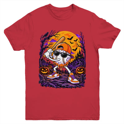 Baseball Drip For Boys Ice Cream Drip Baseball Halloween Youth Shirt | siriusteestore