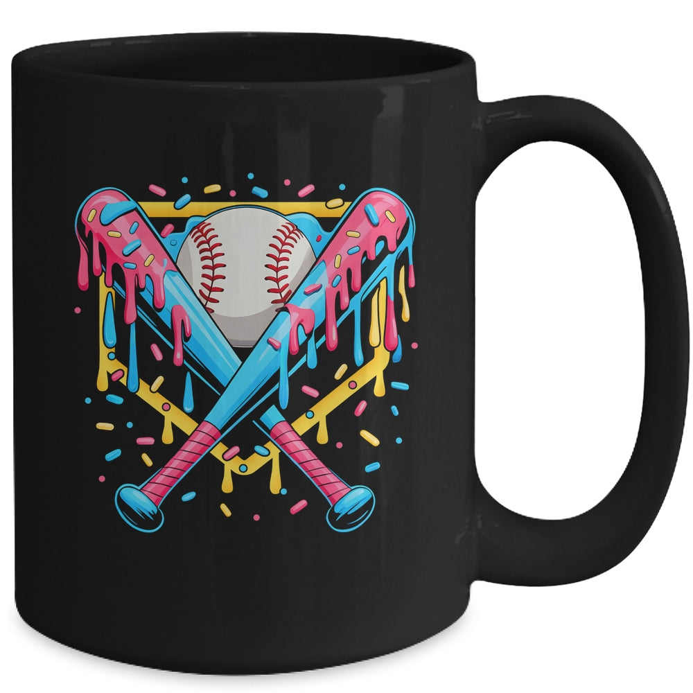 Baseball Drip For Boys Ice Cream Drip Baseball Sport Lover Mug | siriusteestore