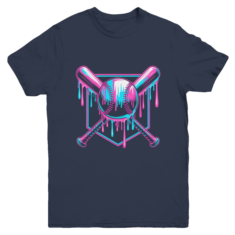 Baseball Drip For Boys Ice Cream Drip Youth Boys Baseball Youth Shirt | siriusteestore