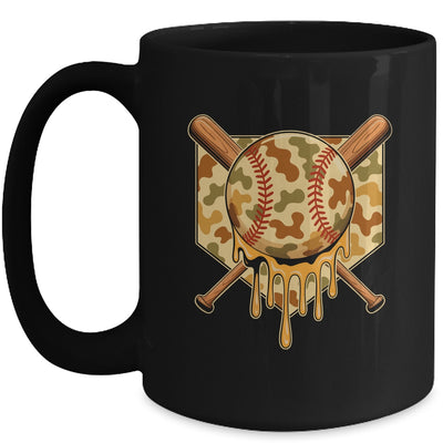 Baseball Drip For Boys Ice Cream Dripping Boys Baseball Camo Mug | siriusteestore