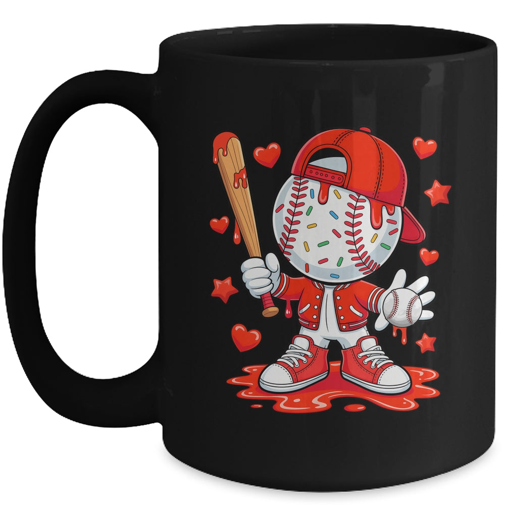 Baseball Drip Icecream Youth Boy Kids Valentine Mug | siriusteestore