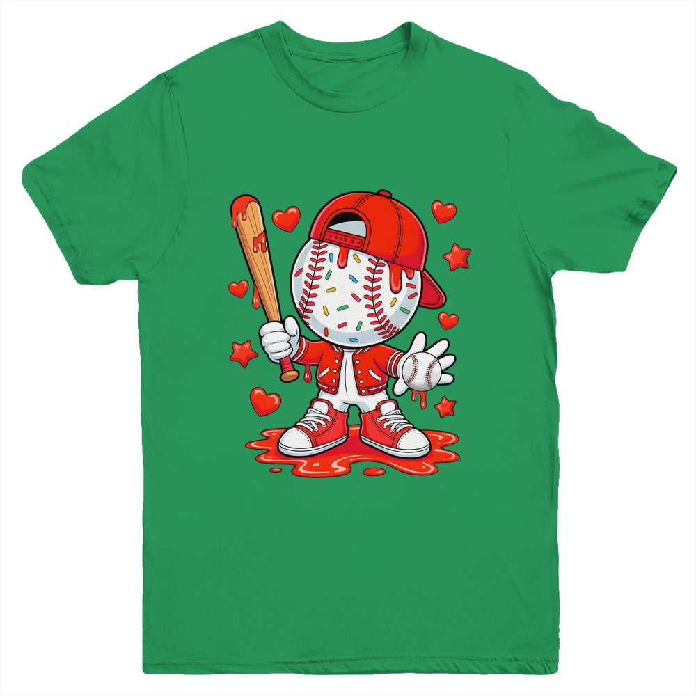 Baseball Drip Icecream Youth Boy Kids Valentine Youth Shirt | siriusteestore