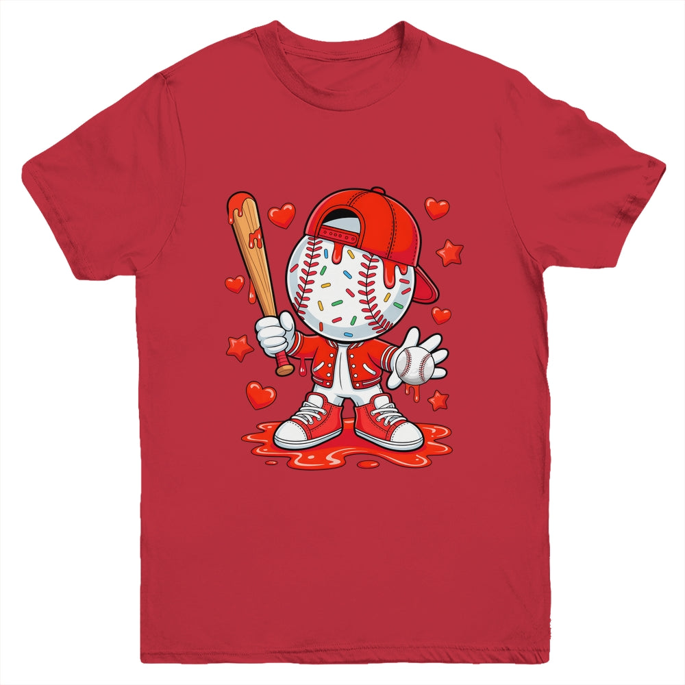 Baseball Drip Icecream Youth Boy Kids Valentine Youth Shirt | siriusteestore