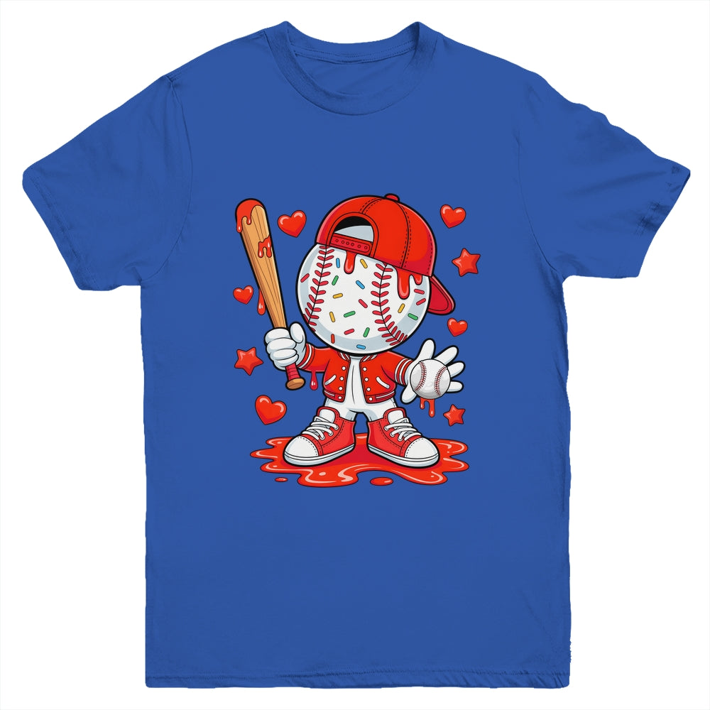 Baseball Drip Icecream Youth Boy Kids Valentine Youth Shirt | siriusteestore