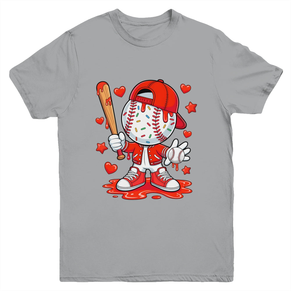 Baseball Drip Icecream Youth Boy Kids Valentine Youth Shirt | siriusteestore