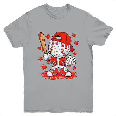 Baseball Drip Icecream Youth Boy Kids Valentine Youth Shirt | siriusteestore