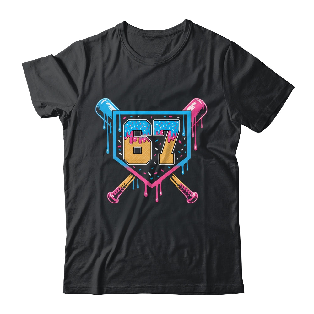 Baseball Drip Number 67 Player Or 67th Birthday Shirt & Tank Top | siriusteestore