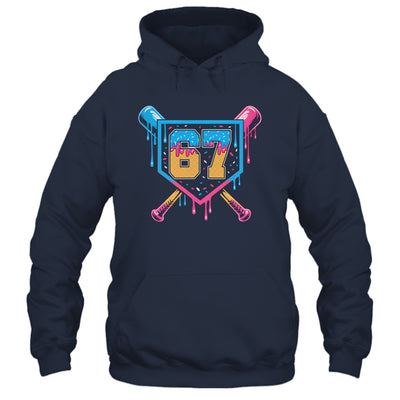 Baseball Drip Number 67 Player Or 67th Birthday Shirt & Tank Top | siriusteestore