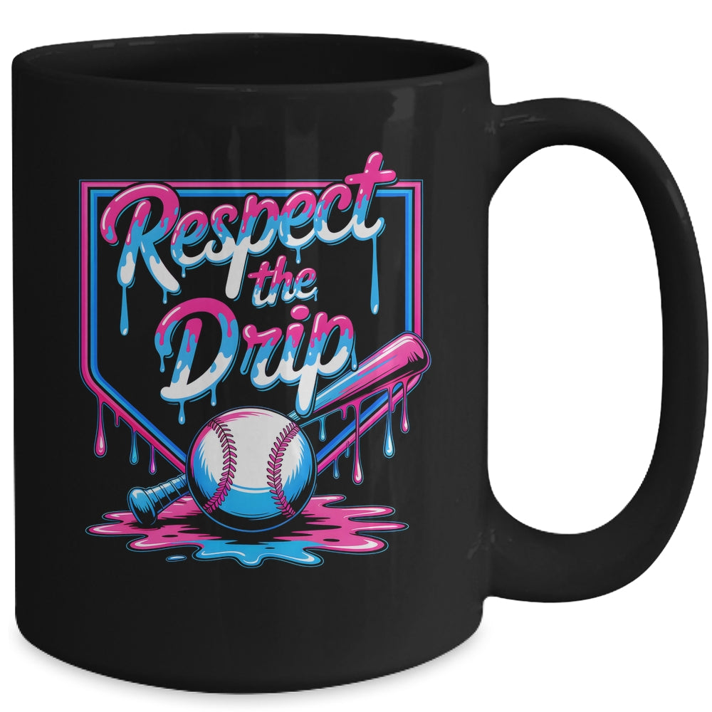 Baseball For Boys Ice Cream Drip Youth Respect The Drip Mug | siriusteestore