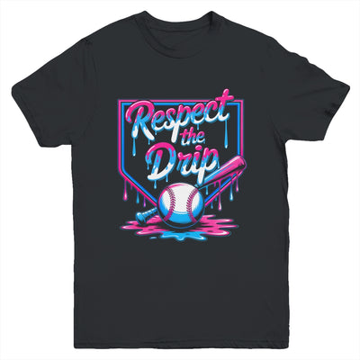 Baseball For Boys Ice Cream Drip Youth Respect The Drip Youth Shirt | siriusteestore
