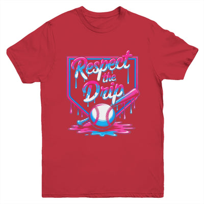 Baseball For Boys Ice Cream Drip Youth Respect The Drip Youth Shirt | siriusteestore