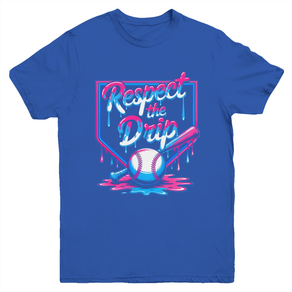 Baseball For Boys Ice Cream Drip Youth Respect The Drip Youth Shirt | siriusteestore