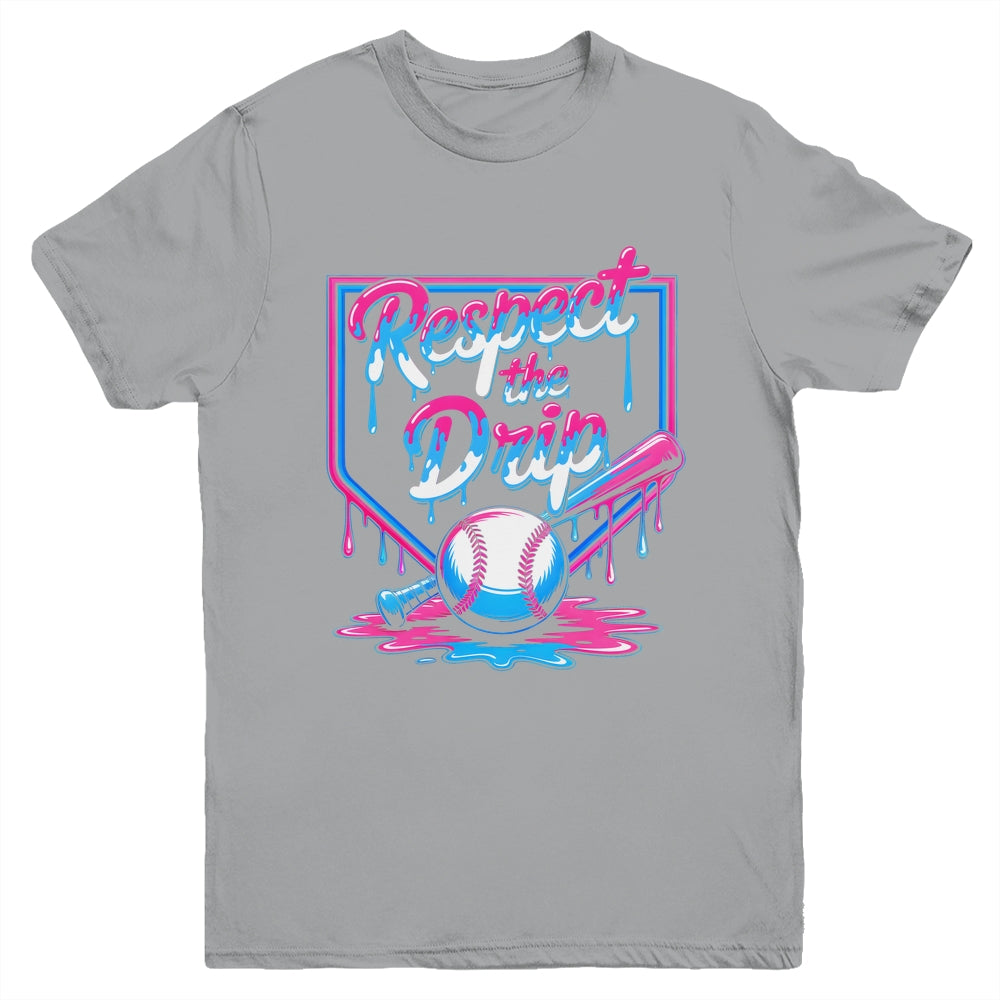 Baseball For Boys Ice Cream Drip Youth Respect The Drip Youth Shirt | siriusteestore