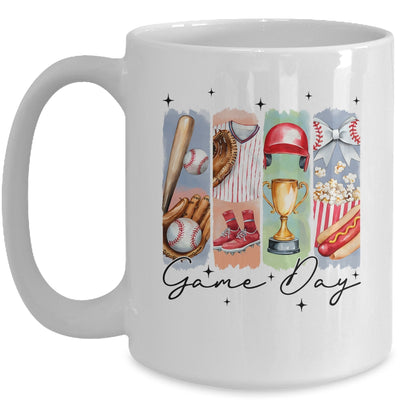 Baseball Game Day Coquette Bow Baseball Mama Mom Cheer Mug | siriusteestore