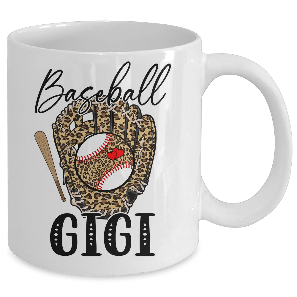 Baseball Gigi Leopard Game Day Women Lover Mothers Day Mug | siriusteestore