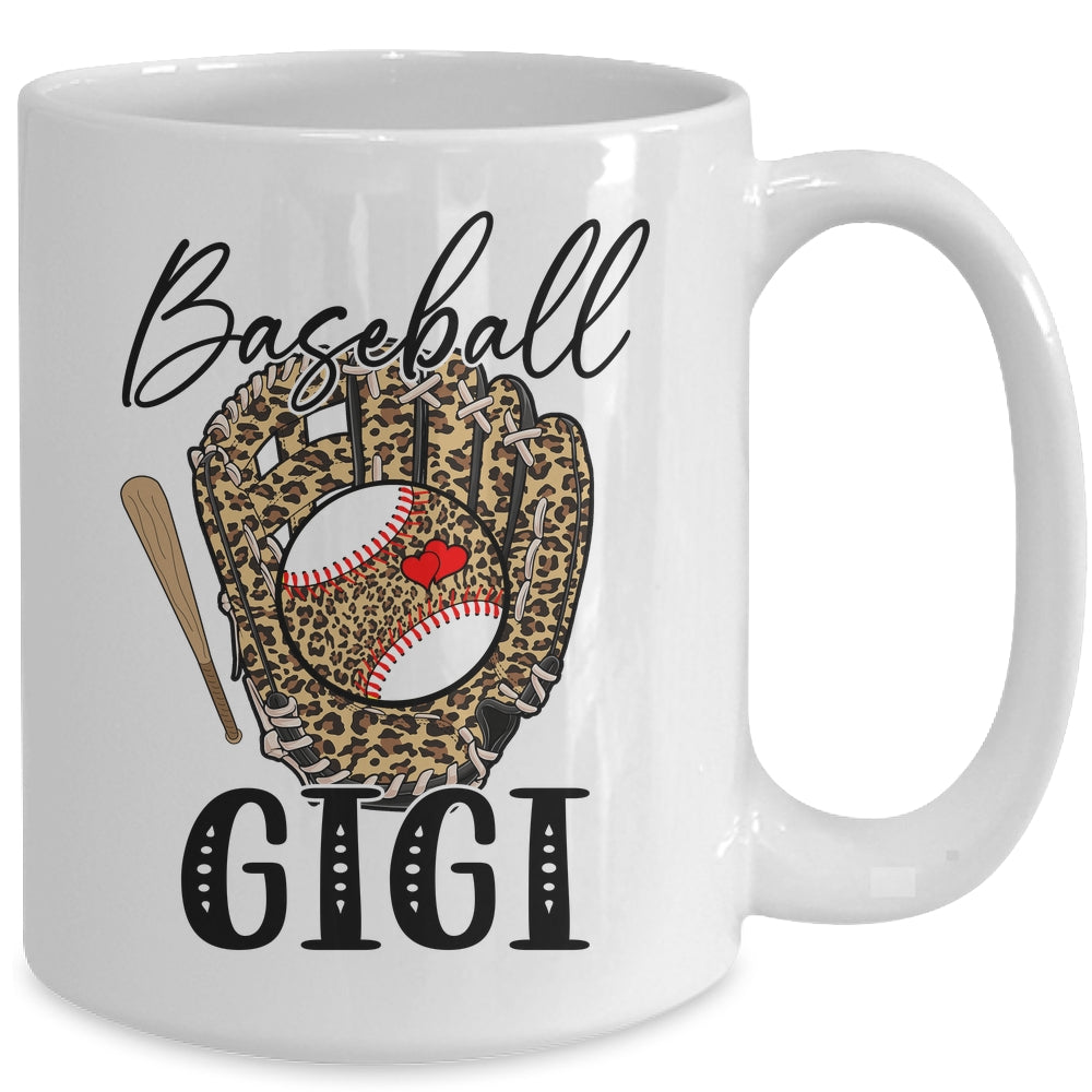 Baseball Gigi Leopard Game Day Women Lover Mothers Day Mug | siriusteestore