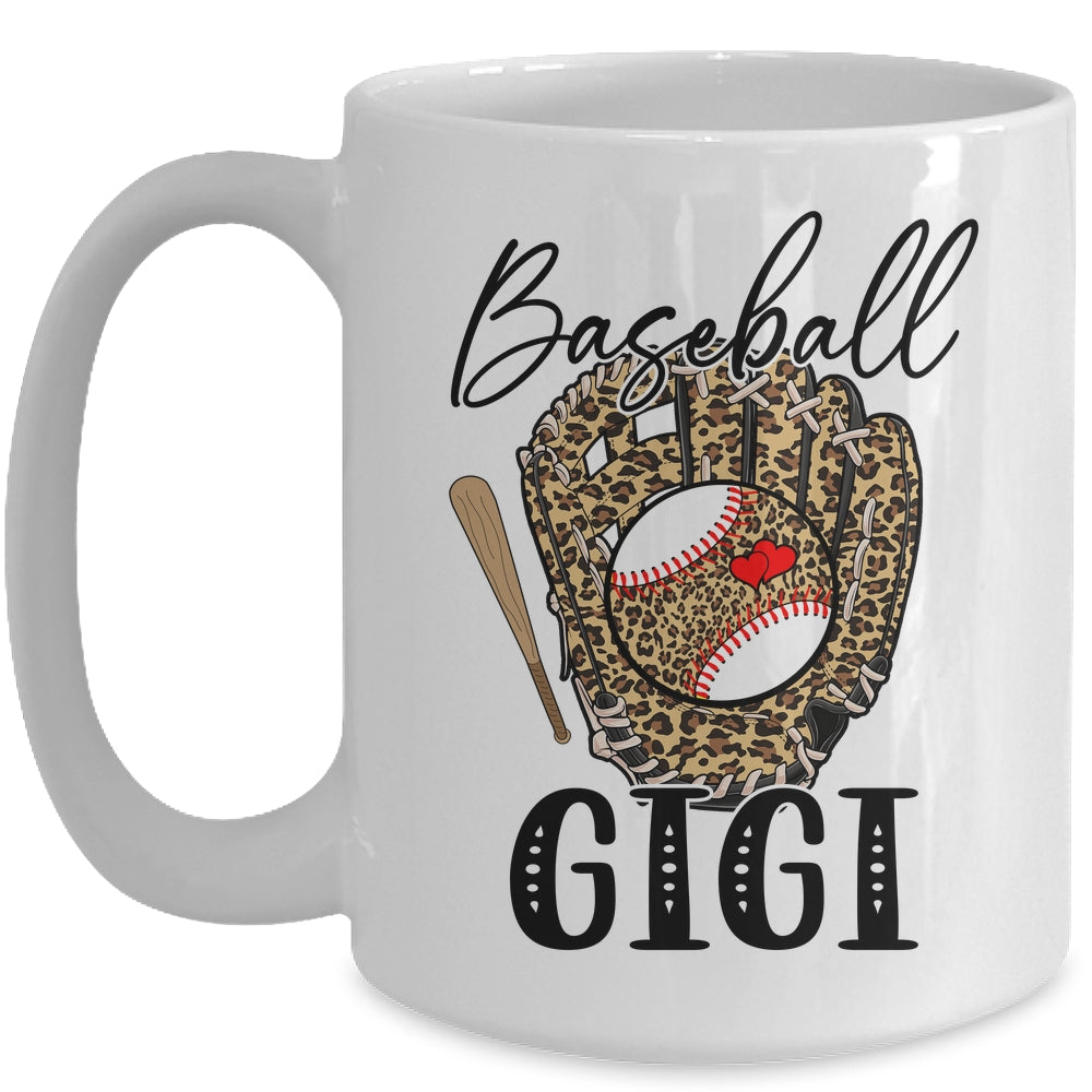 Baseball Gigi Leopard Game Day Women Lover Mothers Day Mug | siriusteestore