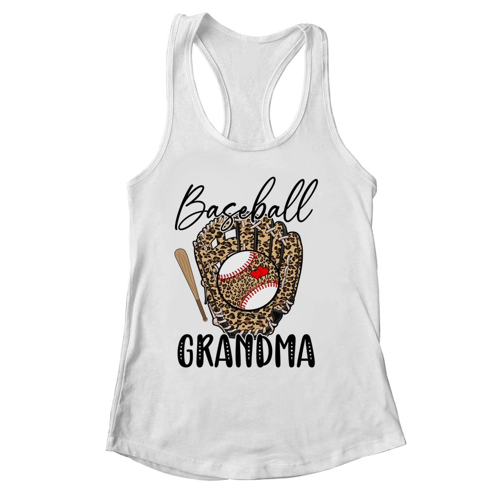 Baseball Grandma Leopard Game Day Women Lover Mothers Day Shirt & Tank Top | siriusteestore
