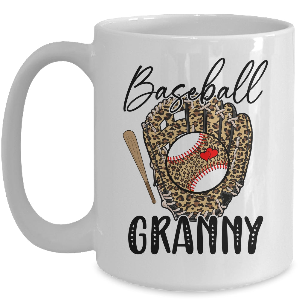 Baseball Granny Leopard Game Day Women Lover Mothers Day Mug | siriusteestore