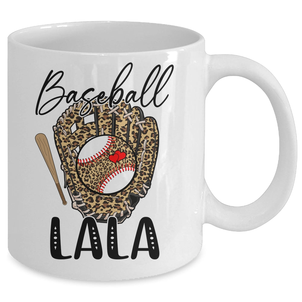 Baseball Lala Leopard Game Day Women Lover Mothers Day Mug | siriusteestore