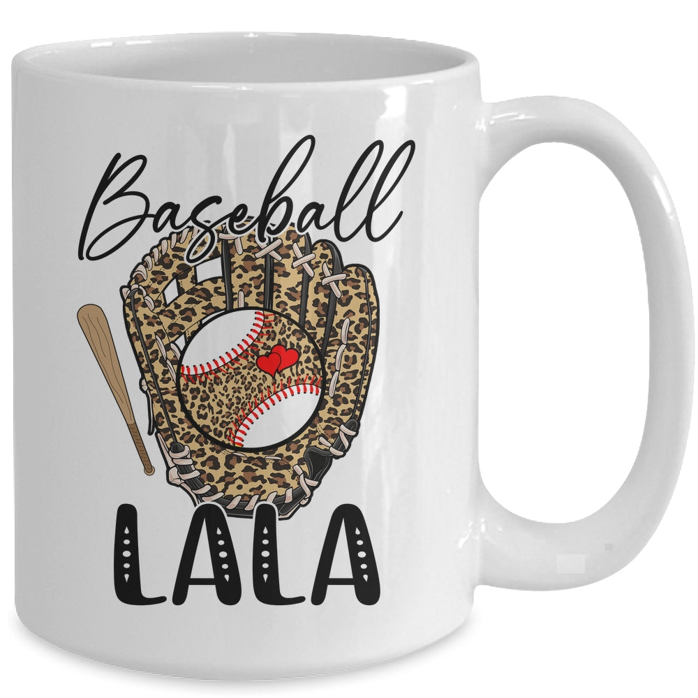 Baseball Lala Leopard Game Day Women Lover Mothers Day Mug | siriusteestore