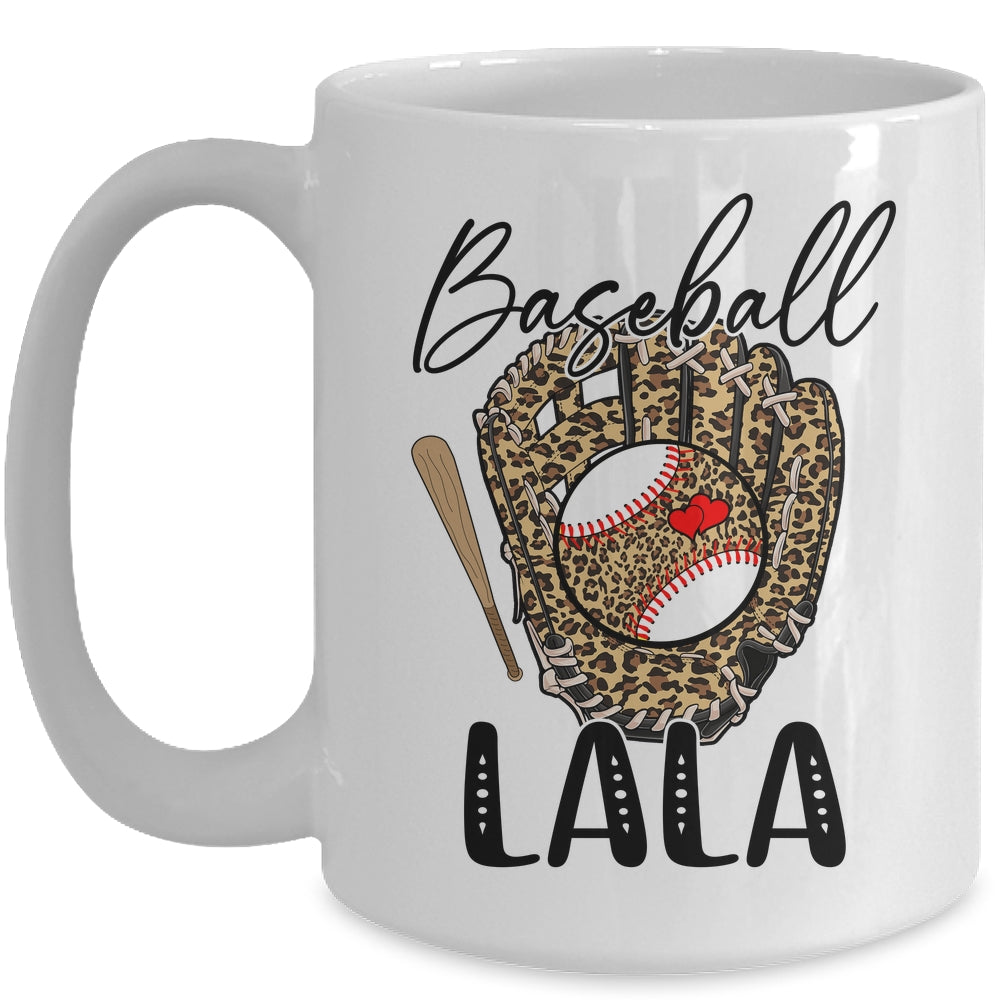 Baseball Lala Leopard Game Day Women Lover Mothers Day Mug | siriusteestore