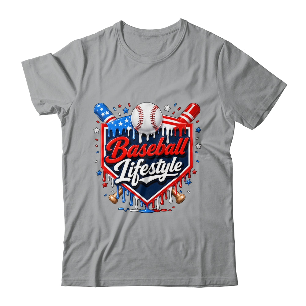 Baseball Life Style 4Th Of July Youth Drip Baseball Boy Kids Shirt & Tank Top | siriusteestore