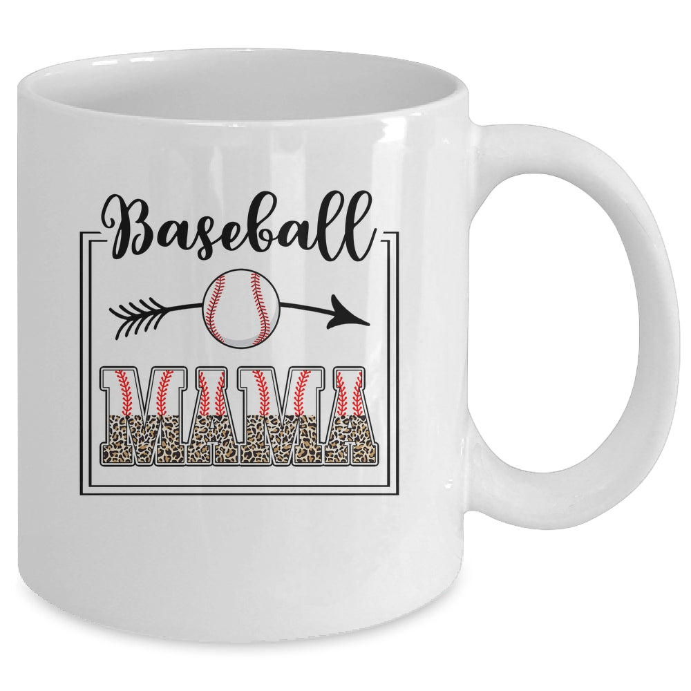 Baseball Mama Baseball Mom Funny Letter Print Mug | siriusteestore