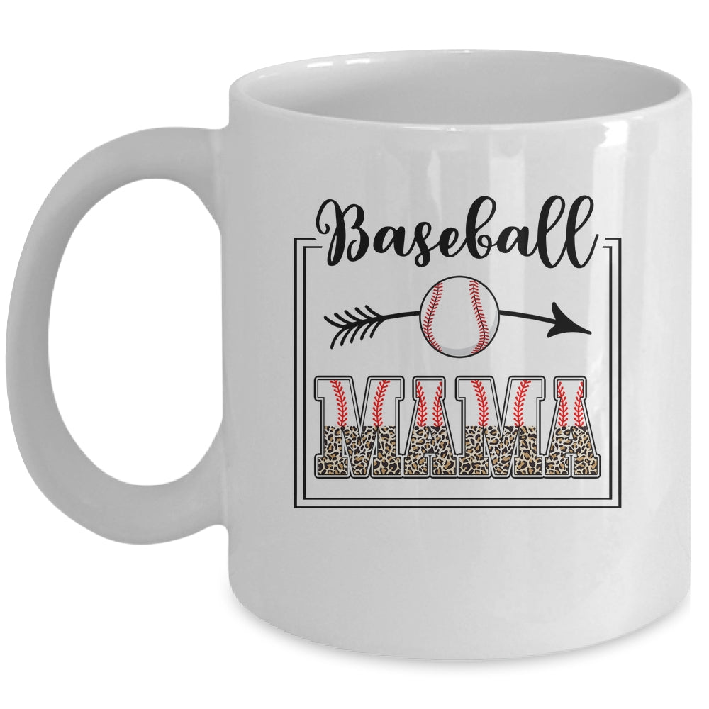 Baseball Mama Baseball Mom Funny Letter Print Mug | siriusteestore