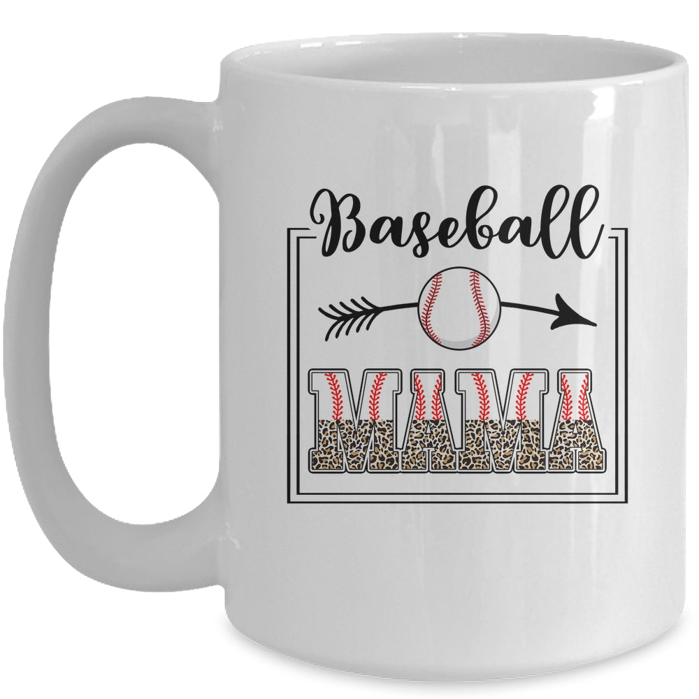 Baseball Mama Baseball Mom Funny Letter Print Mug | siriusteestore
