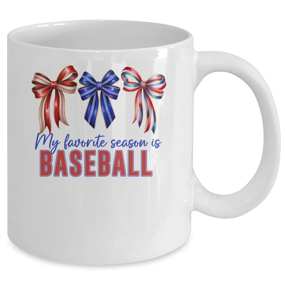 Baseball Mama Mom Baseball Is My Favorite Season Game Day Mug | siriusteestore