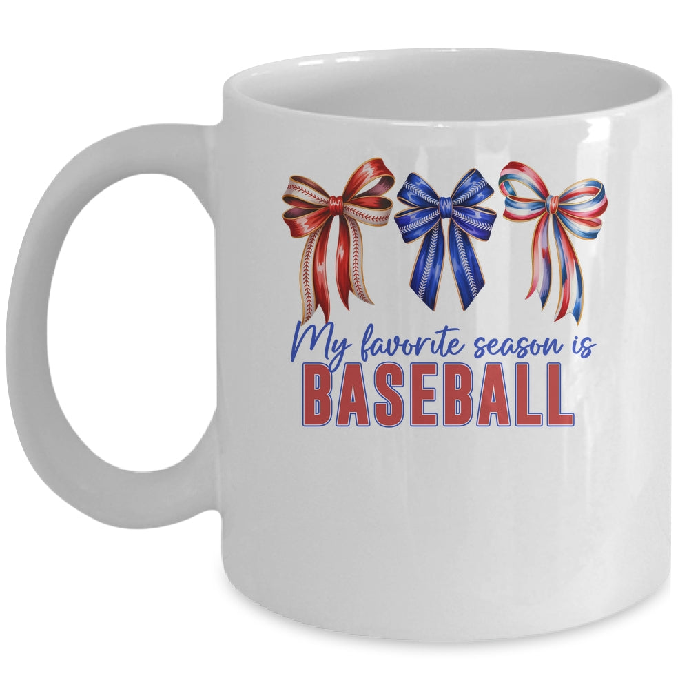 Baseball Mama Mom Baseball Is My Favorite Season Game Day Mug | siriusteestore