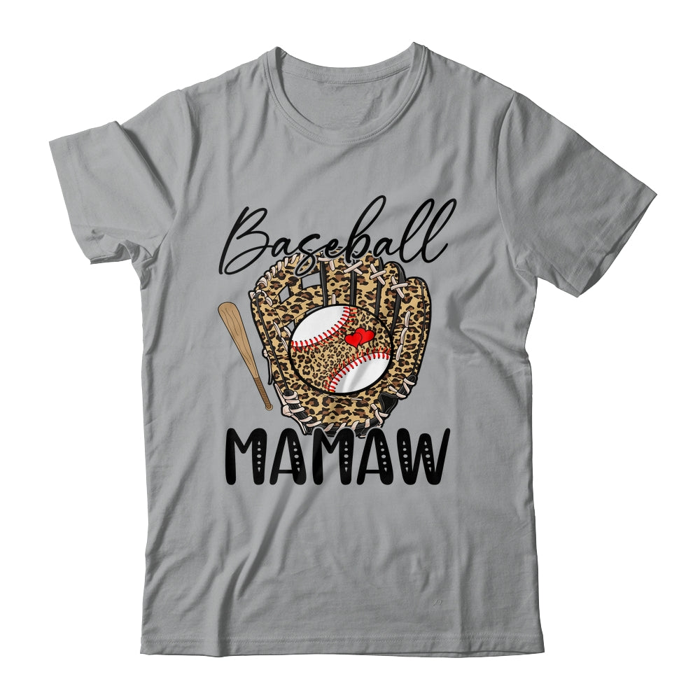 Baseball Mamaw Leopard Game Day Women Lover Mothers Day Shirt & Tank Top | siriusteestore