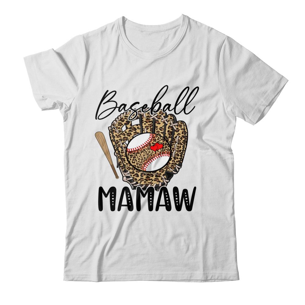Baseball Mamaw Leopard Game Day Women Lover Mothers Day Shirt & Tank Top | siriusteestore