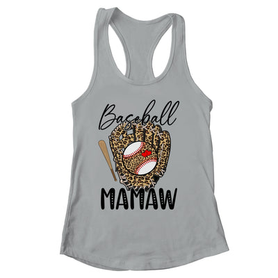 Baseball Mamaw Leopard Game Day Women Lover Mothers Day Shirt & Tank Top | siriusteestore