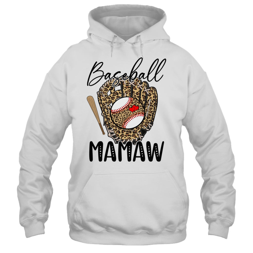 Baseball Mamaw Leopard Game Day Women Lover Mothers Day Shirt & Tank Top | siriusteestore